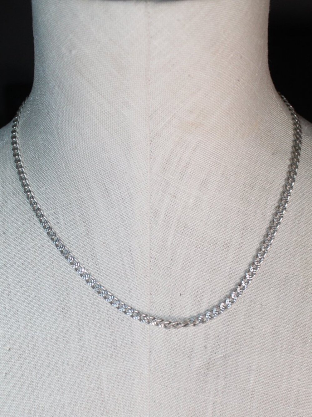 Italian 925 Sterling Silver Curb Link 20" Necklace